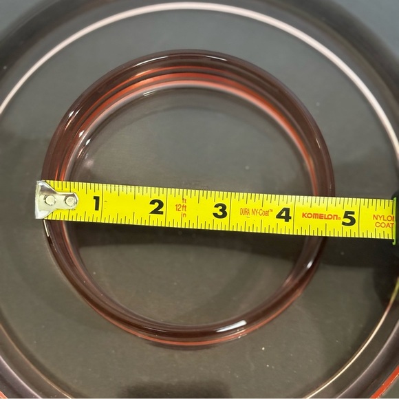 Vtg Pink depression glass Double Handled Cheese And Cracker Plate - Picture 8 of 8